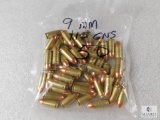 50 Rounds 9mm Luger Ammo 115 Grain (reloads)