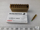 20 Rounds Winchester 5.56mm Ammo 62 Grain FMJ
