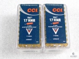 100 Rounds CCI TNT .17 HMR Jacketed HP 17 Grain