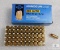 50 rounds Prvi Partizan PPU .380 acp ammo. 94 grain FMJ brass case.