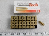 50 rounds Maxx Tech 9mm ammo. 115 grain FMJ brass cased