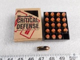 20 rounds Hornady Critical Defense .45 acp ammo. 185 grain FTX. Self defense ammo.