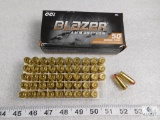 50 rounds CCI Blazer 10mm ammo. 180 grain FMJ. Brass case