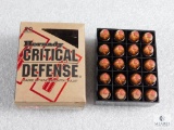 20 rounds Hornady Critical Defense .45 acp ammo. 185 grain FTX.