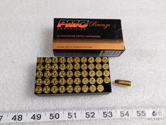 50 rounds PMC .380 acp ammo. 90 grain FMJ brass cased