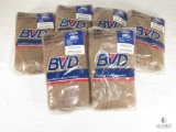 Lot 18 New Pairs BVD Brown Cotton Briefs Underwear Size 38