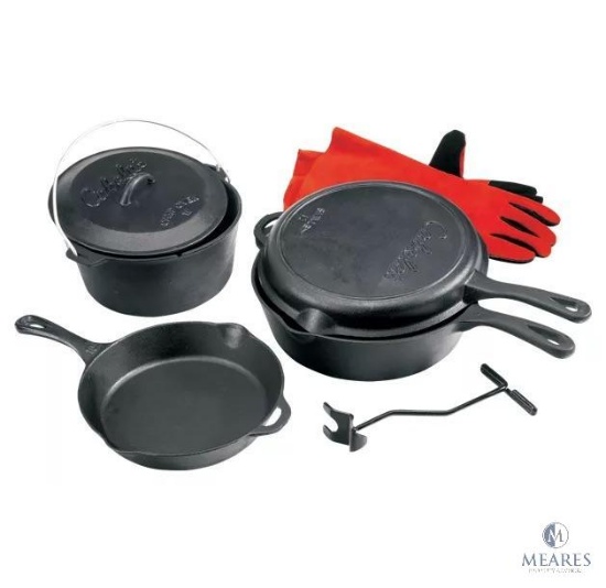 YOU'LL LOVE COOKING, INDOORS & OUT, WITH THIS CABELA'S CAST-IRON 5-PIECE SET