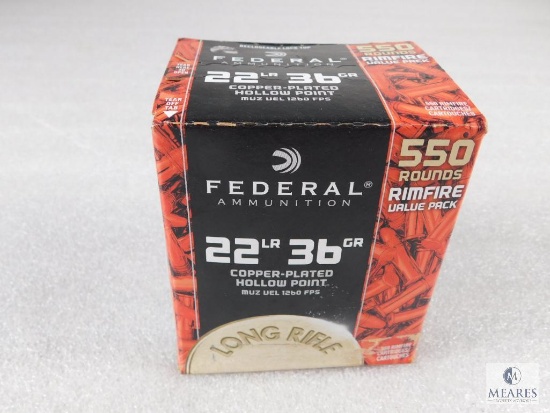 550 rounds 22LR 36gr Copper Plated Hollow Point Federal Ammunition Ammo