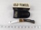 New Old Timer 1570T Schrade Gut Hook Folding Pocket Knife with Sheath