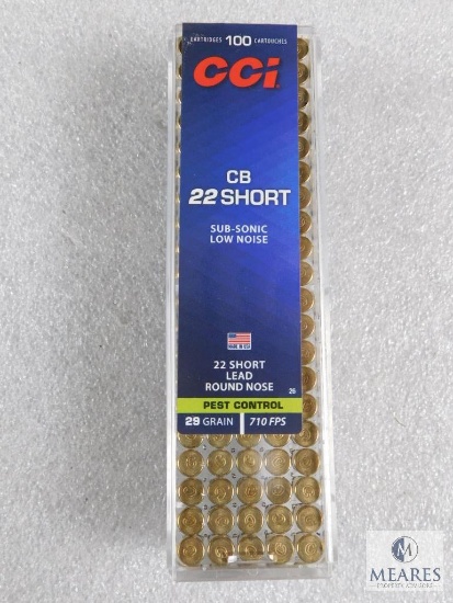 100 Rounds CCI 22 Short Sub-Sonic Low Noise Ammo