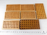 Lot of 7 Reloading Wood Trays