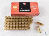 50 Rounds Fiocchi .38 Superauto Ammo 129 Grain FMJ