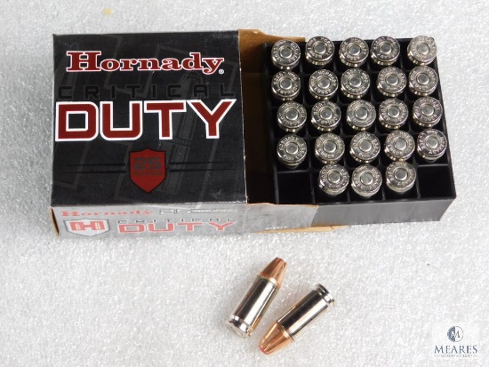 25 Rounds Hornady 9mm Critical Duty Ammo 135 Grain Flexlock Great for Self Defense or Conceal carry