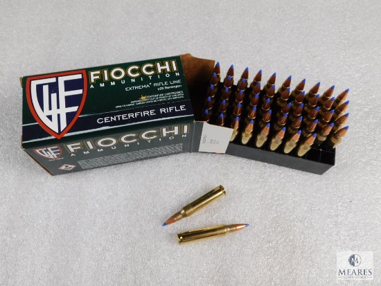 50 Rounds Fiocchi .223 REM Ammo 40 Grain Ballistic Tip Boat Tail great for Home defense & hunting