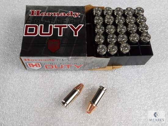 25 Rounds Hornady 9mm Critical Duty Ammo 135 Grain Flexlock Bullet Great for Conceal Carry