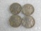 Lot (4) Buffalo Nickels 1916-P, 1917-P, 1918-P, 1919-P