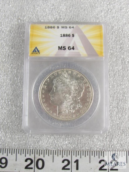 ANACS Graded - 1886-P Morgan silver dollar MS64