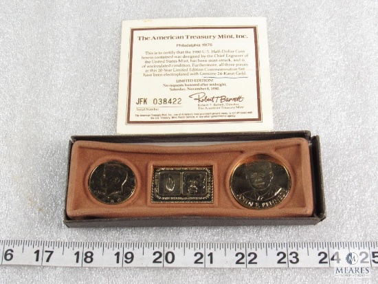 American Treasury Mint - JFK 20-year 24kt Gold-plated set
