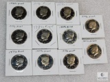 Lot (11) Kennedy Half Dollars - Proof Uncirculated 1970's - 1981