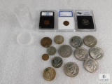 Coin Collector Starter Lot - Graded Coins, Kennedy Half Dollars, Eisenhower Dollars, and more