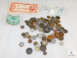Lot of Foreign Coins & Notes