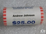 UNC Roll $25 - Andrew Jackson Dollars