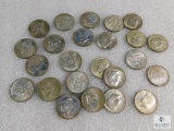 Lot of (24) 40% silver Kennedy Half Dollars