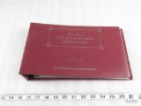The First US Commemorative Stamp Issues Binder with a few assortment of Stamps