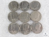 Lot of (9) Kennedy Half Dollars - clad