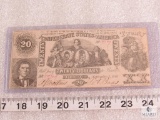 CSA 20 dollar currency note - hand signatures and numbering