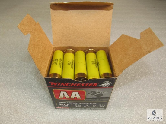 25 Rounds Winchester AA 20 Gauge Shotgun Shells 2-3/4" 1300 Velocity 7/8oz 7-1/2