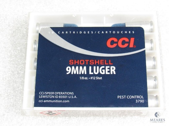 10 Rounds CCI Big 4 Shotshell 9mm Luger Ammo 1/8 oz #12 shot