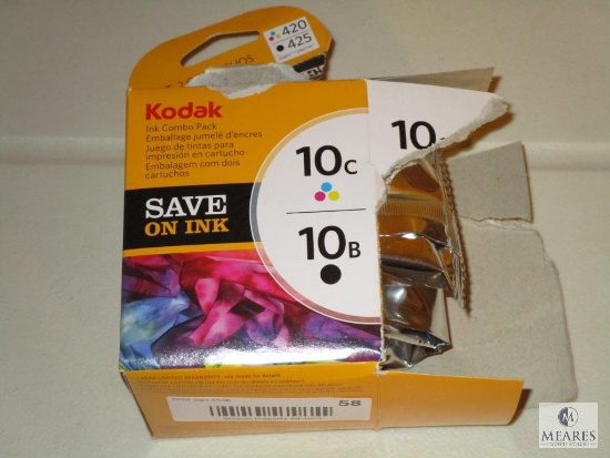 Sealed Kodak Ink Cartridge Set 10c Color and 10b Black