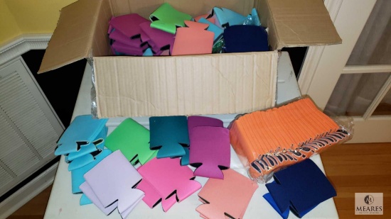 Lot of approximately 100 Insulated Collapsible Blank Koozies for Personalizing