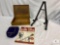 Folding Guitar Stand, Vintage Anheuser & Fehrs Wooden Box, Joe Fava Sheet Music