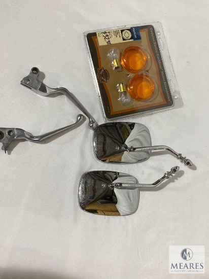 Harley Davidson Rear Turn Signal Kit and Mirrors, Unmarked Lever Set