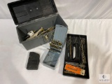 Popular Mechanics Plastic Toolbox with Tray and Assorted Drill Bits