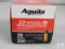500 rounds Aguila .22 long rifle ammo. 38 grain copper plated hollow point. High velocity.