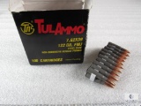 100 Rounds Tulammo 7.62x39 ammo 122 grain FMJ