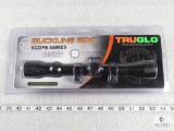 New Truglo 3-9x32 rifle scope with rings included. BDC bullet drop reticle. Great for any hunting