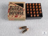 25 rounds Hornady Critical Defense 9mm ammo .115 grain FTX bullet.