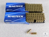 100 rounds Magtech 9mm ammo. 124 grain FMJ. Two 50 round boxes.