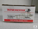150 rounds Winchester 5.56 ammo. M193 55 grain FMJ. 3180 FPS