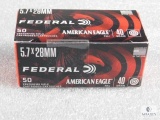 50 rounds Federal 5.7x28 ammo. 40 grain FMJ.