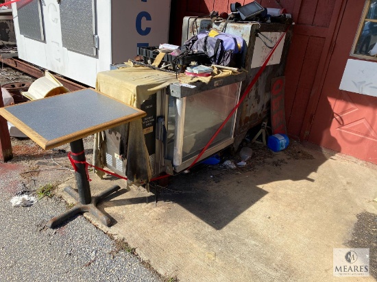 Older Steel Combination Safe, Table and other Scrap Steel