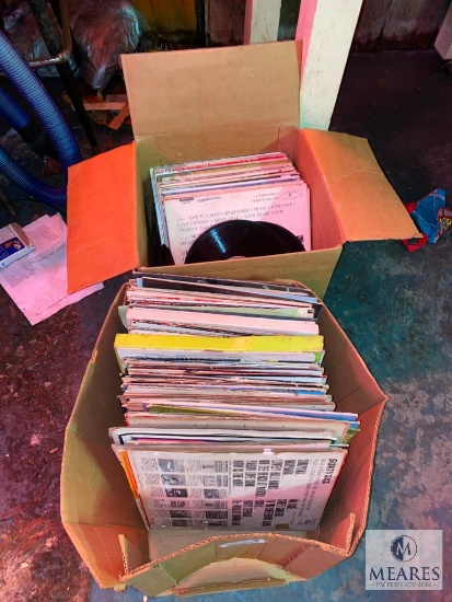 Two Boxes of Mixed Record Albums