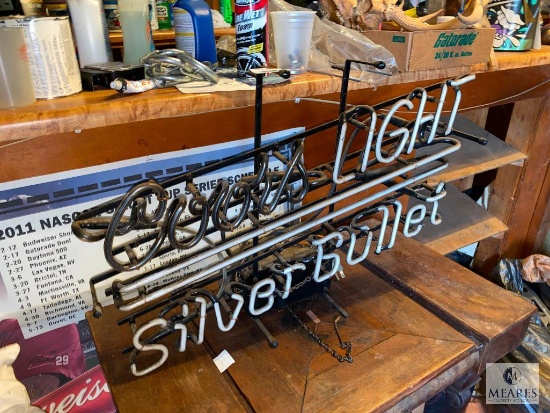 NEON SIGN: Coors Light Silver Bullet - OPERATIONAL