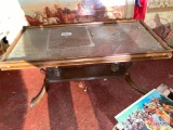 Glass Top Mahogany Coffee Table