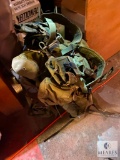 Lot of Vintage Military Items - Backpack and Canteen Belt