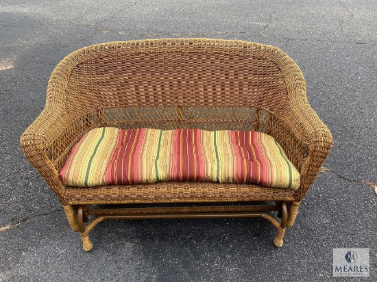 Indoor/Outdoor Wicker Glider